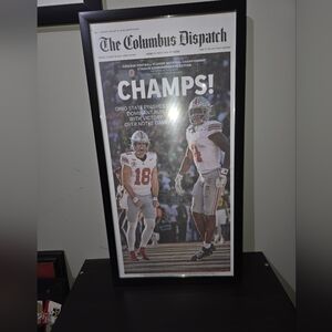 NEW Framed January 20, 2025, Columbus Dispatch Featuring OHIO STATE "CHAMPS"